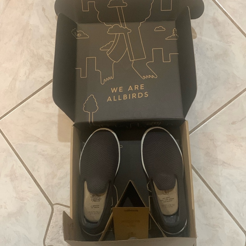 All birds Women’s Tree Loungers Slip-On Sneakers Charcoal